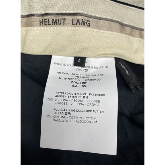 Helmut Lang INTERMIX Trousers Satin Straight Leg High Rise Italy Womens 00 Black - Picture 4 of 14